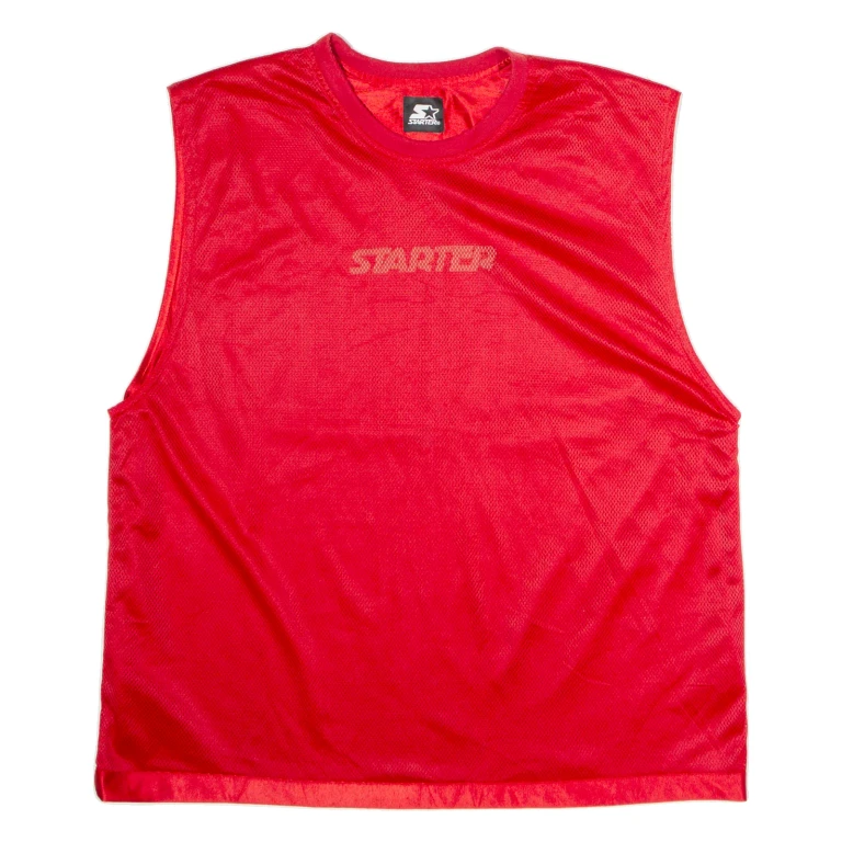 STARTER Basketball Mens Jersey Red Sleeveless Crew Neck XL