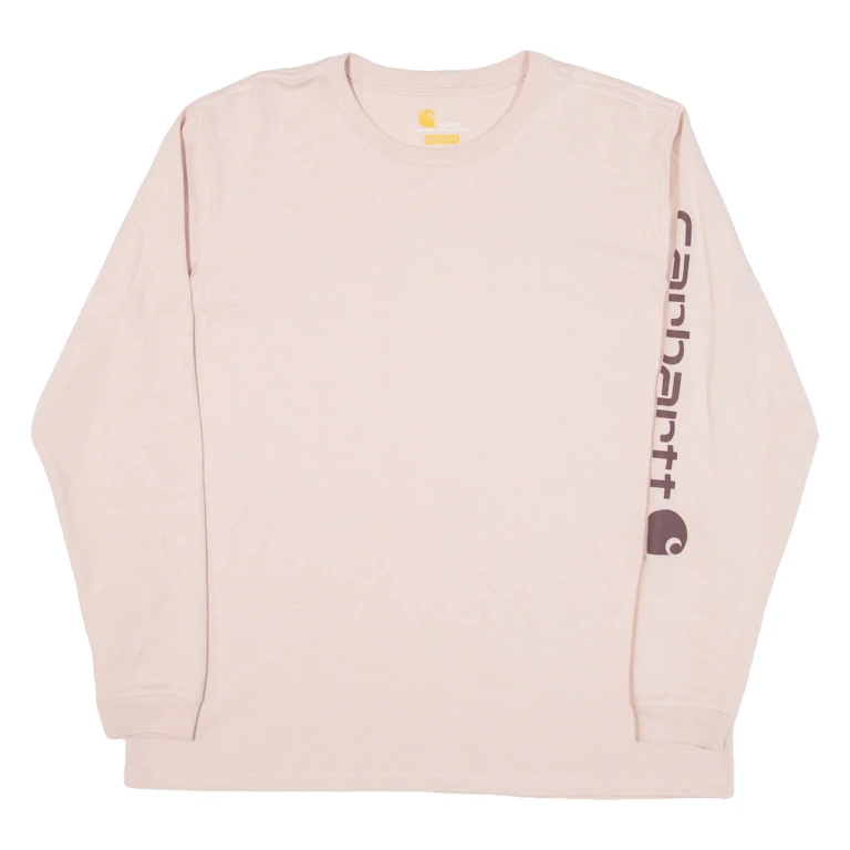 CARHARTT Womens T-Shirt Pink Long Sleeve XL
