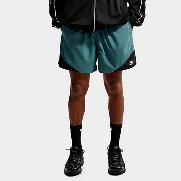 Nike Men's Windrunner Lightweight Woven Shorts in Mineral Slate/Black/White Size: XS
