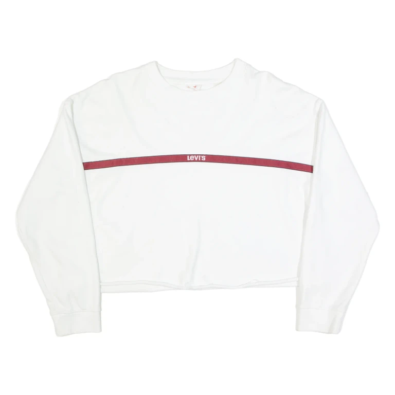 LEVI'S Cropped Womens Sweatshirt White M