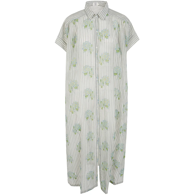 UPAVITA Abito Midi Maniche Corte "Shirt Neck"