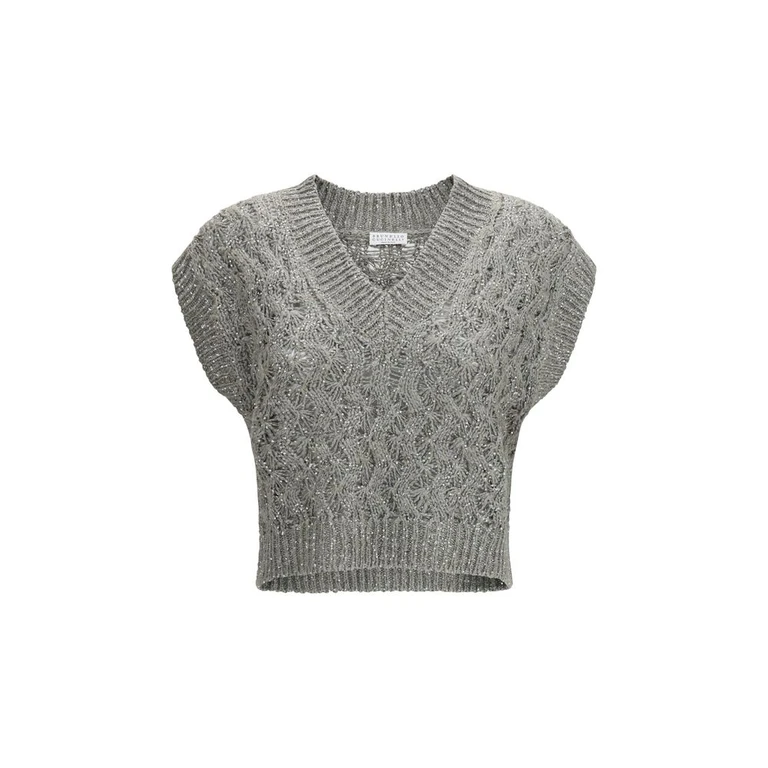 Brunello Cucinelli Bicolor Silk Sweatshirt Clothing - Women