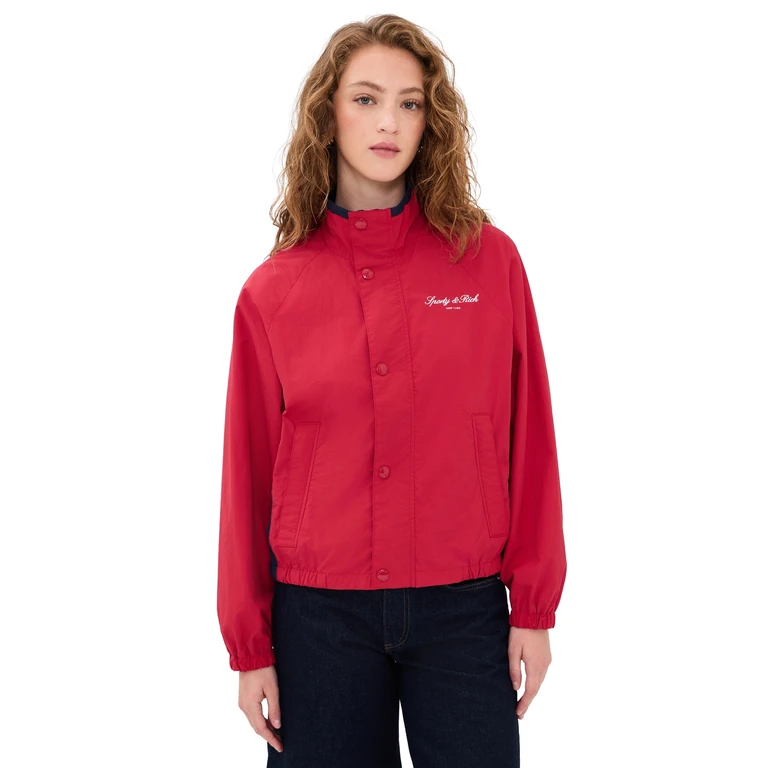 Sporty & Rich Signature NY Contrast Jacket Ruby/Navy White L