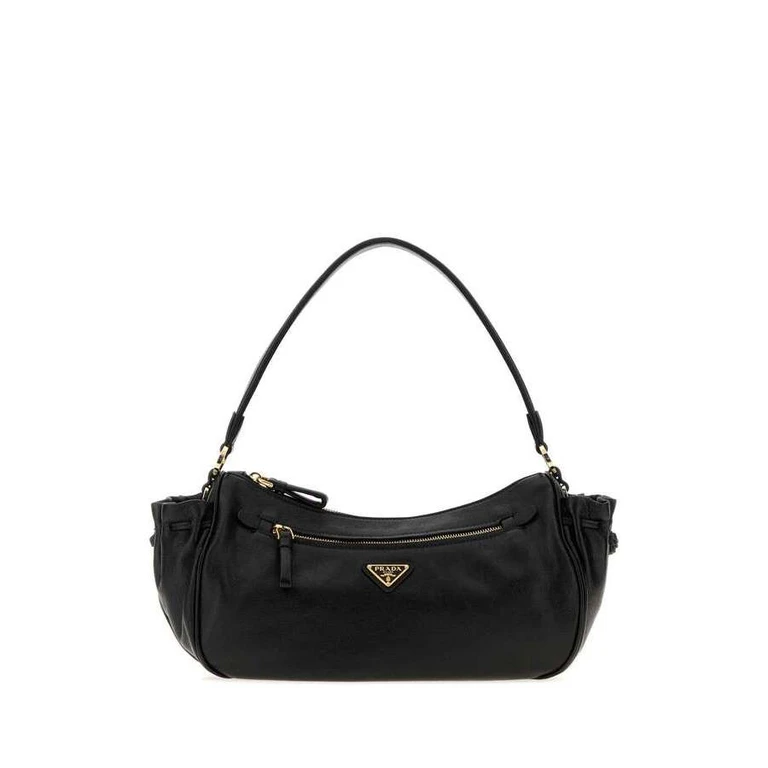 Black Leather Small Shoulder Bag Nero Borse A Mano