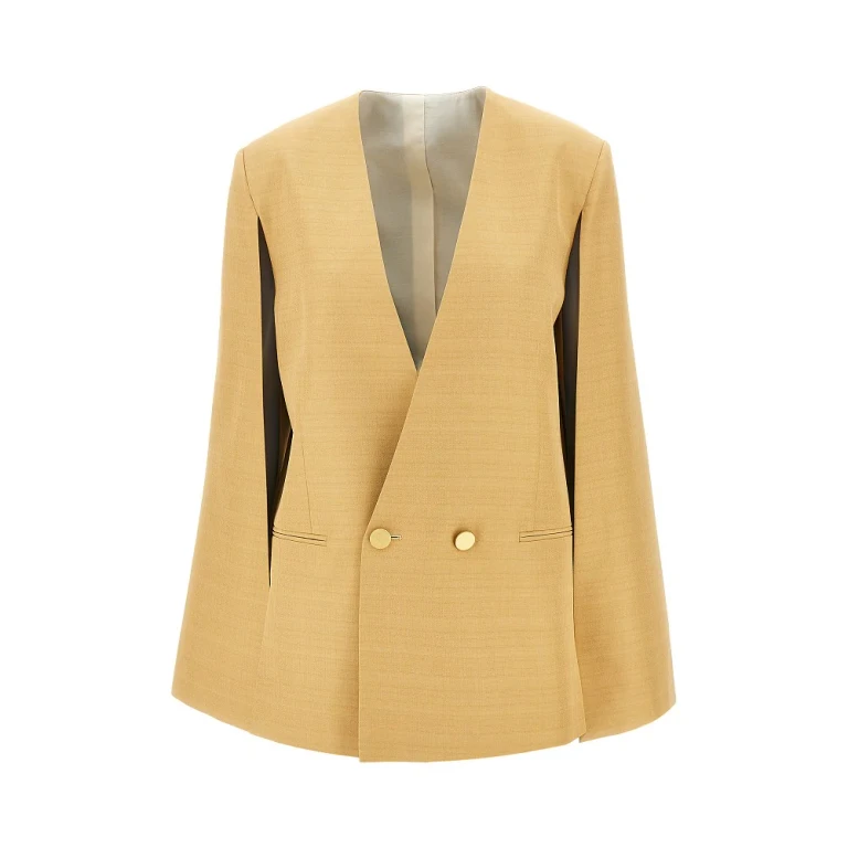 Zweireihige Jacke aus Viskose-Mix