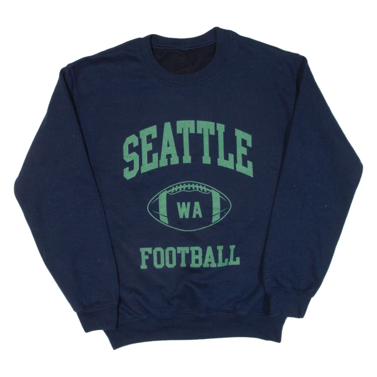Seattle Football Mens Sweatshirt Blue USA S