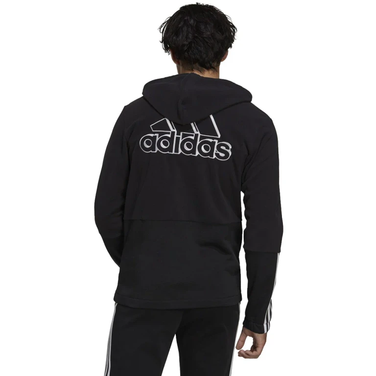 Men's Essentials Polar Fleece Giant Logo Full-Zip Hoodie
