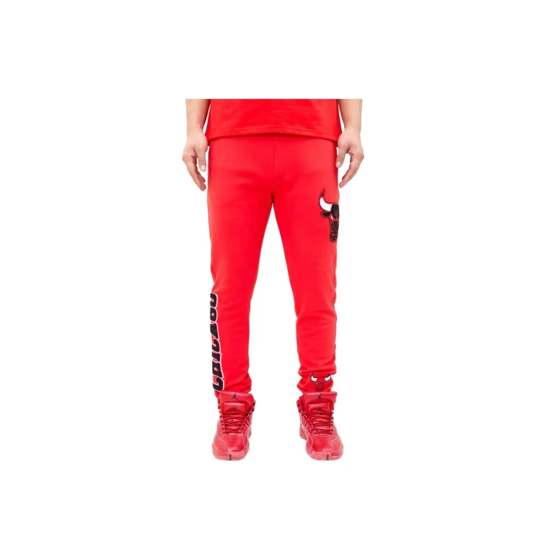 Chicago Bulls Classic Chenille Men Joggers Red