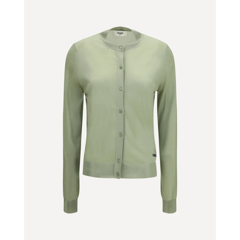 Cardigan Fendi a girocollo in viscosa