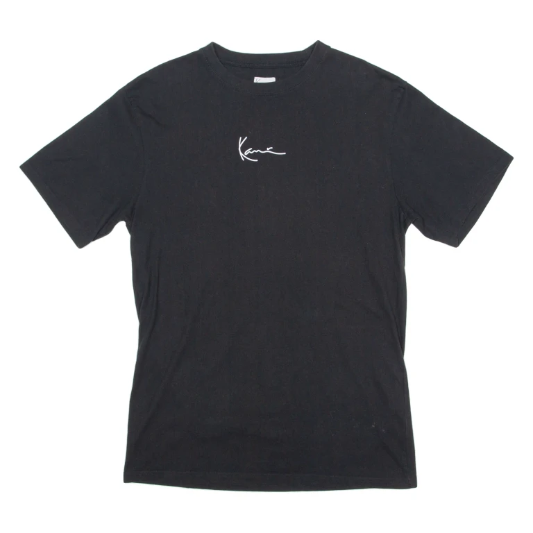 KARL KANI Mens T-Shirt Black Crew Neck L