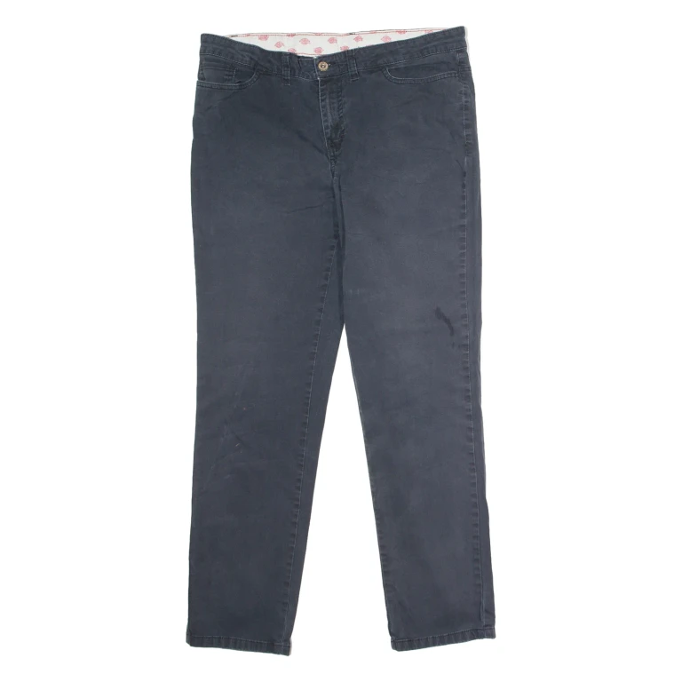 DICKIES Workwear Womens Twill Trousers Blue Regular Straight W34 L28