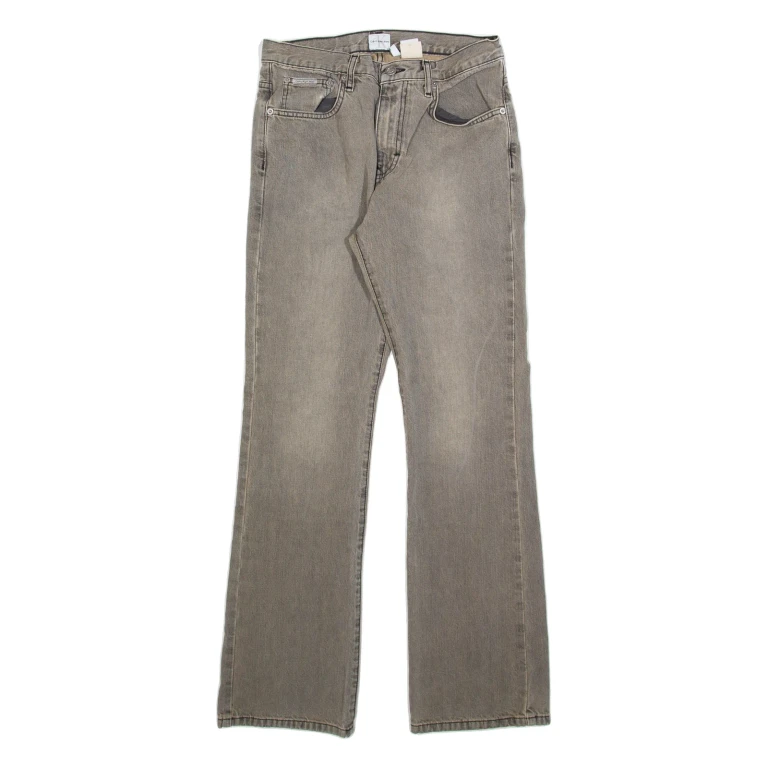 CALVIN KLEIN JEANS Womens Jeans Grey Regular Bootcut Stone Wash W29 L32