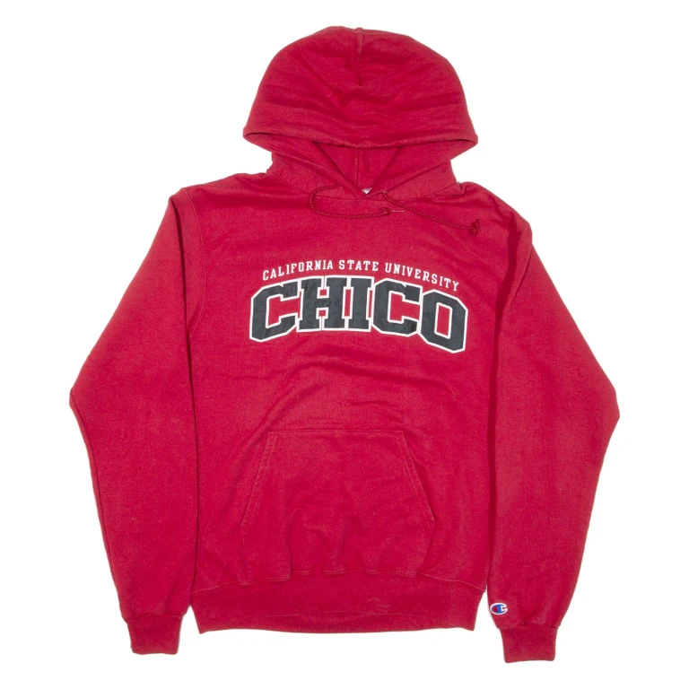 CHAMPION California State University Chico Mens Red Hoodie USA M