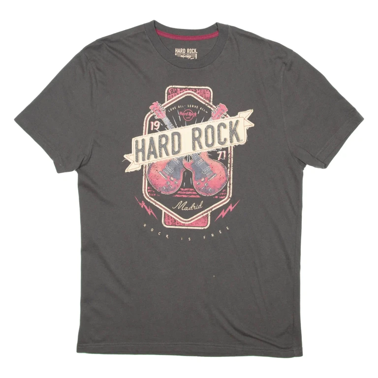 HARD ROCK CAFE Mens T-Shirt Grey M