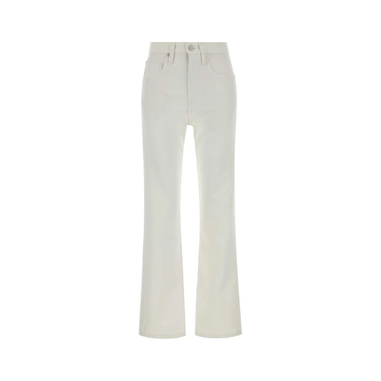 Jil Sander White Denim Jeans Porcelain Exterior: Cotton - Women