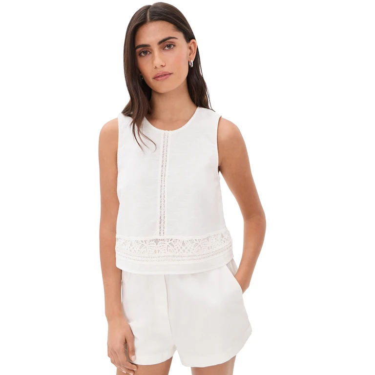 Z Supply Sloane Embroidered Blouse White S