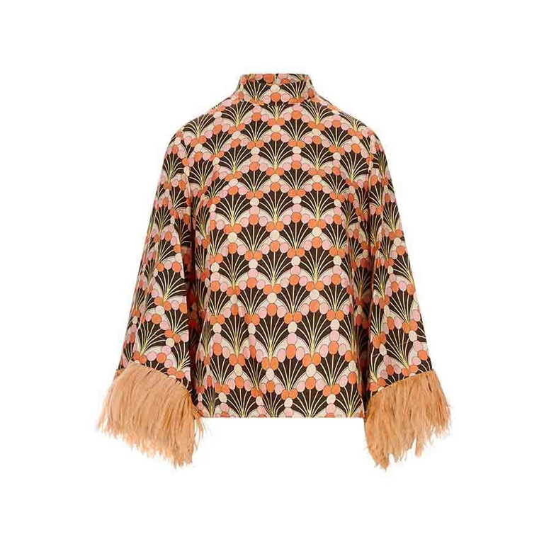 La DoubleJ Top - Marron (TOP0104SIL001FLF02BR02)