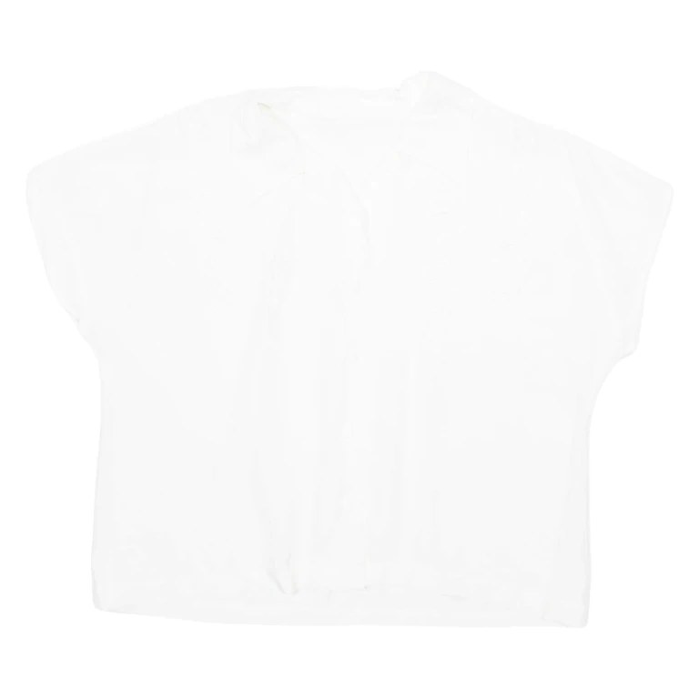Womens Blouse White Collared L