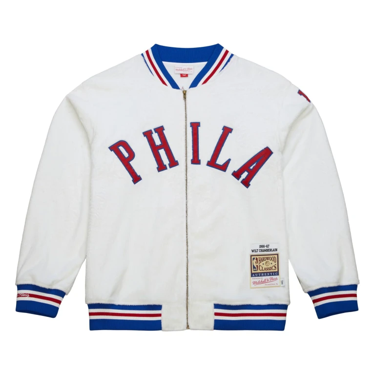 Men's NBA Shooting Shirt 76Ers 1966 Wilt Chamberlain Jackets