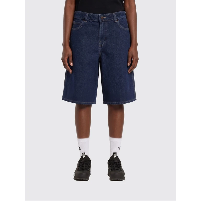 High-Waisted Knee-Length Denim Shorts (DK0A88JS0DD1)