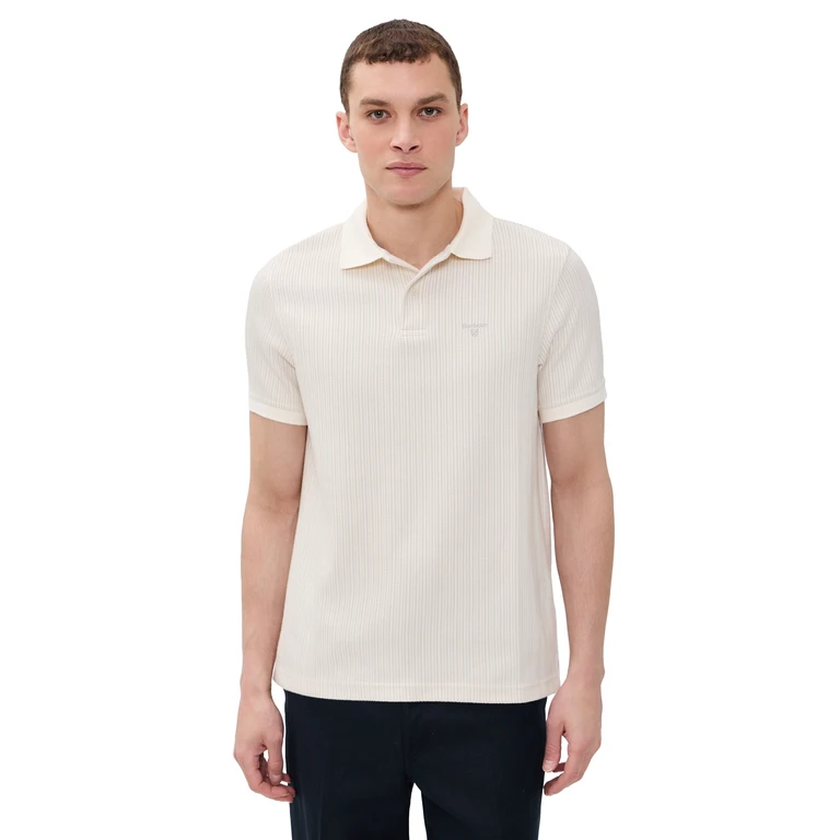 Barbour Harworth Tailored Polo Shirt Whisper White L