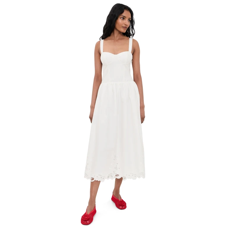 WAYF Somerset Midi Dress Ivory XS