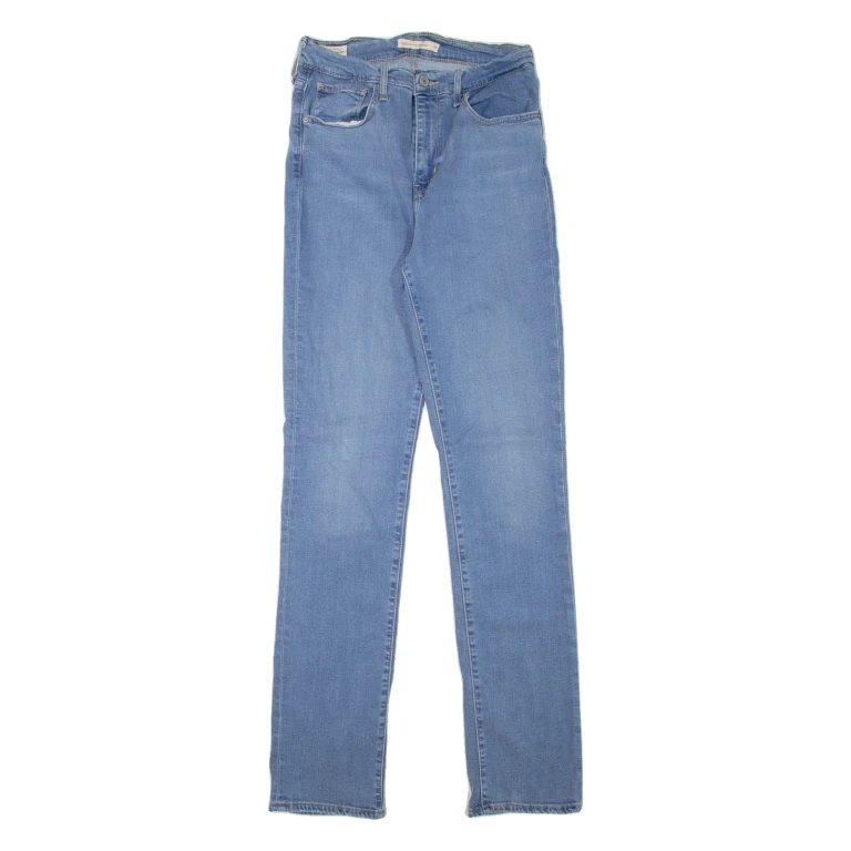 LEVI'S 724 High Rise BIG E Womens Jeans Blue Regular Straight W26 L32