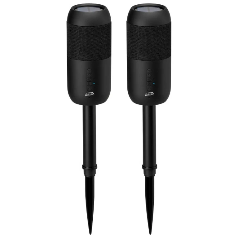 i Live Portable IPX6 Waterproof Wireless Speakers with Removable Yard Stakes