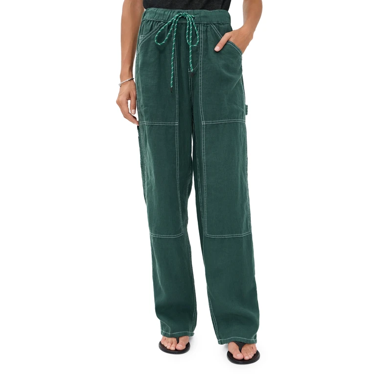 rag & bone Atlas Linen Pants White S