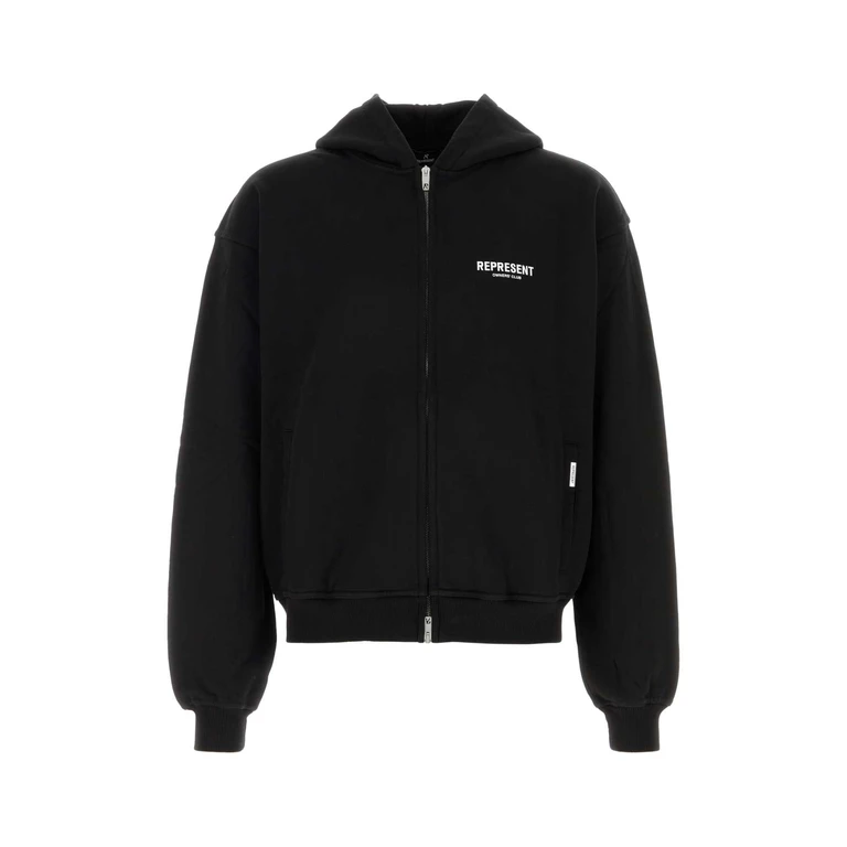 Represent Black Cotton Sweatshirt Exterior: Felpe - Men