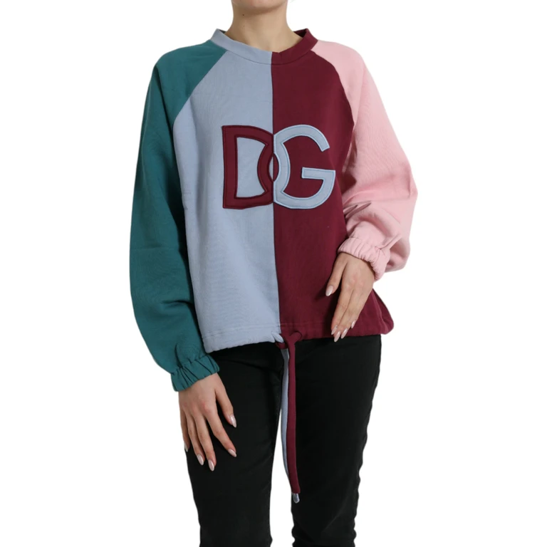 Dolce & Gabbana Multicolor Cotton Crewneck Pullover Sweater Clothing - Women