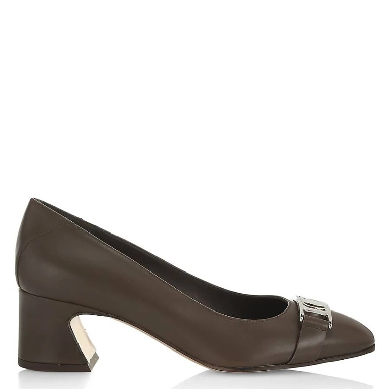 Ferragamo Rei 55 Block Heel Pumps, Size 7 C
