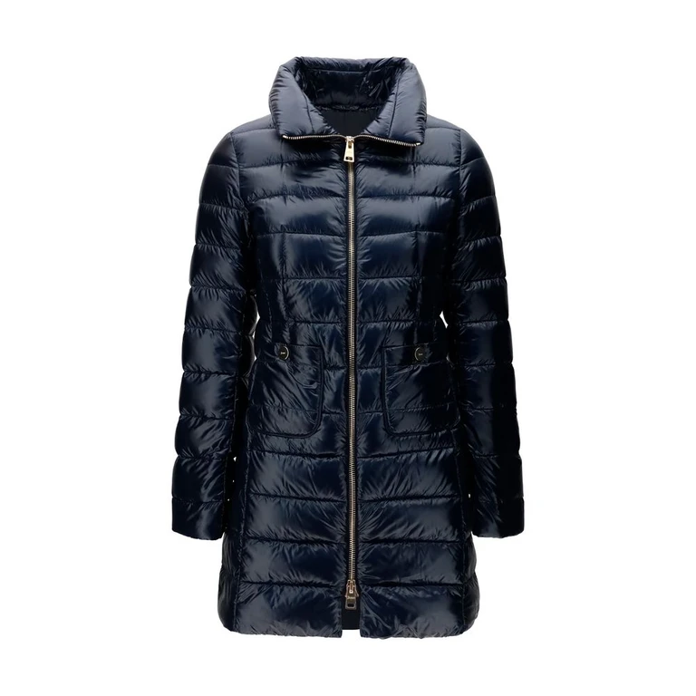 Blue Polyamide Full-Length Jacket Clothing - Women