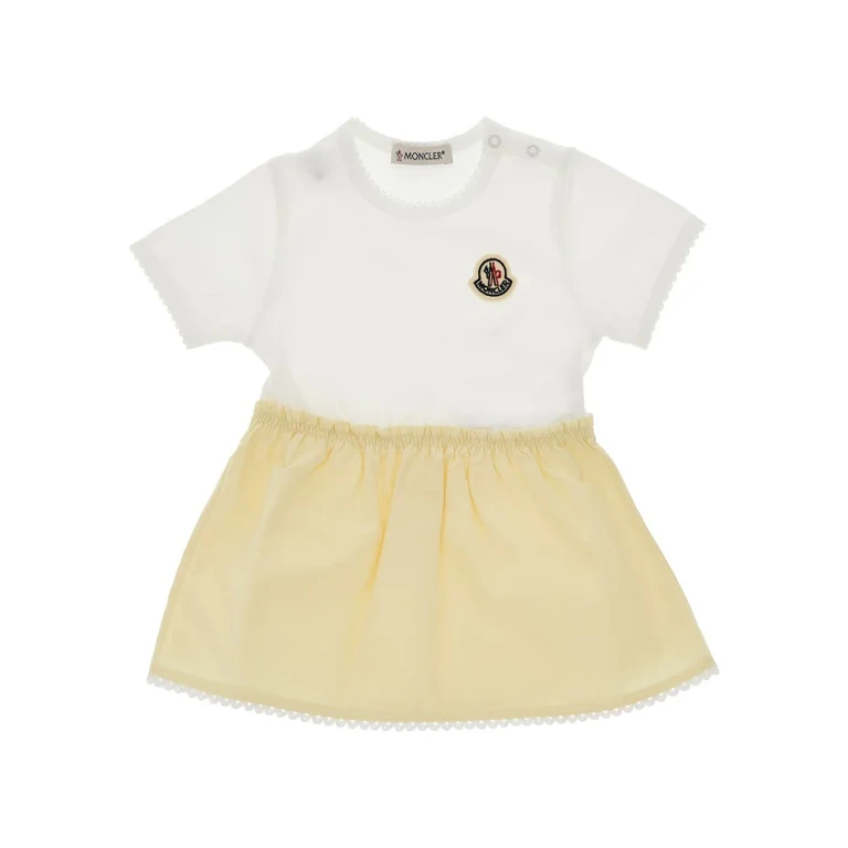 Moncler Jersey- und Popeline-Minikleid für Babys