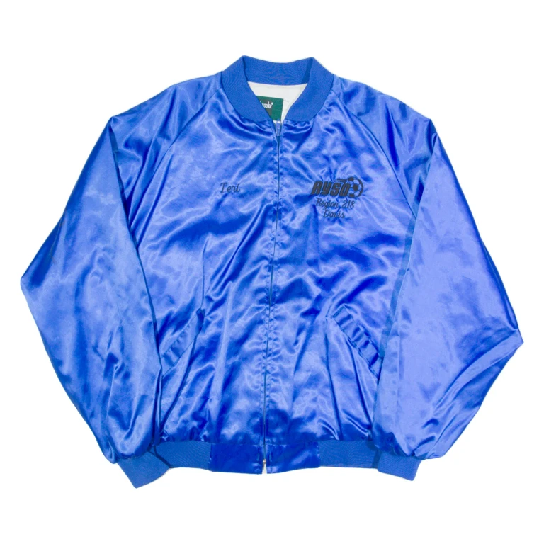 DUNBROOKE AYSO Region 218 Mens Varsity Jacket Blue 90s USA 2XL