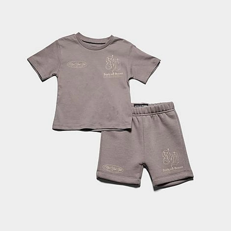 Supply & Demand Kids Toddler Finkly T-Shirt and Shorts Set in Driftwood Size: 12M