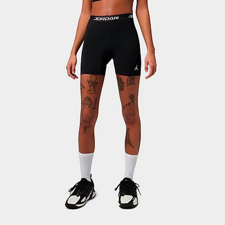 Nike Women's Jordan Sport Essentials Dri-FIT High-Waisted 5" Shorts in Black/White Size: XS