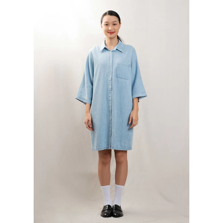 Denim Dress 595 Light-Blue