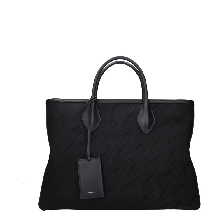 Ferragamo Black Fabric Handbag Bag - Women