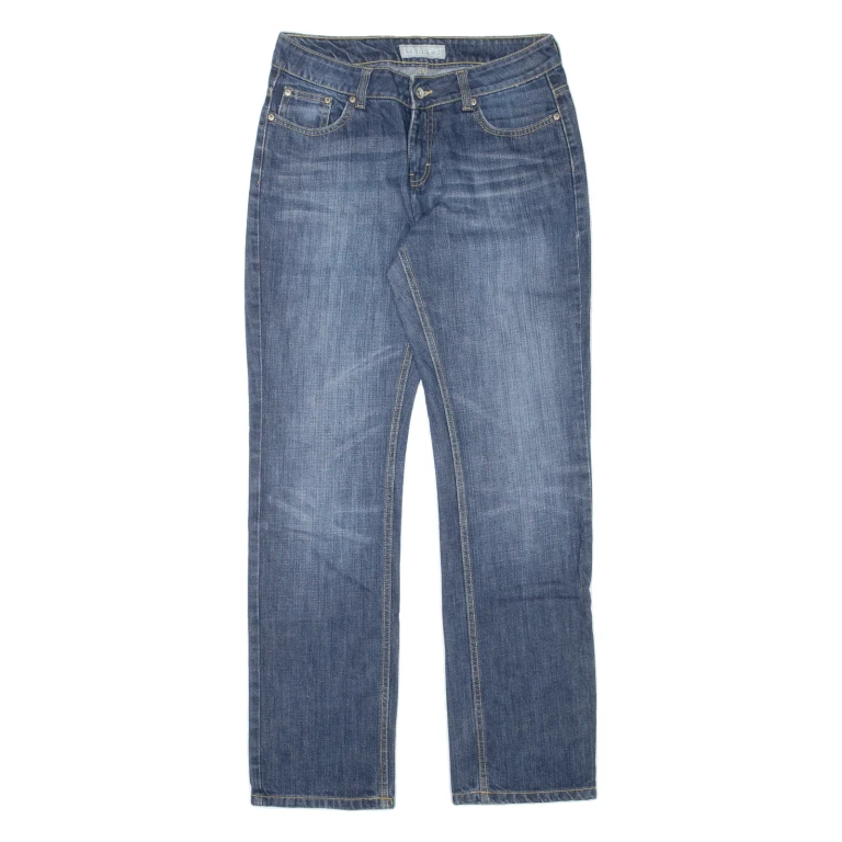 TEDDY'S Womens Jeans Blue Regular Straight Stone Wash W30 L32