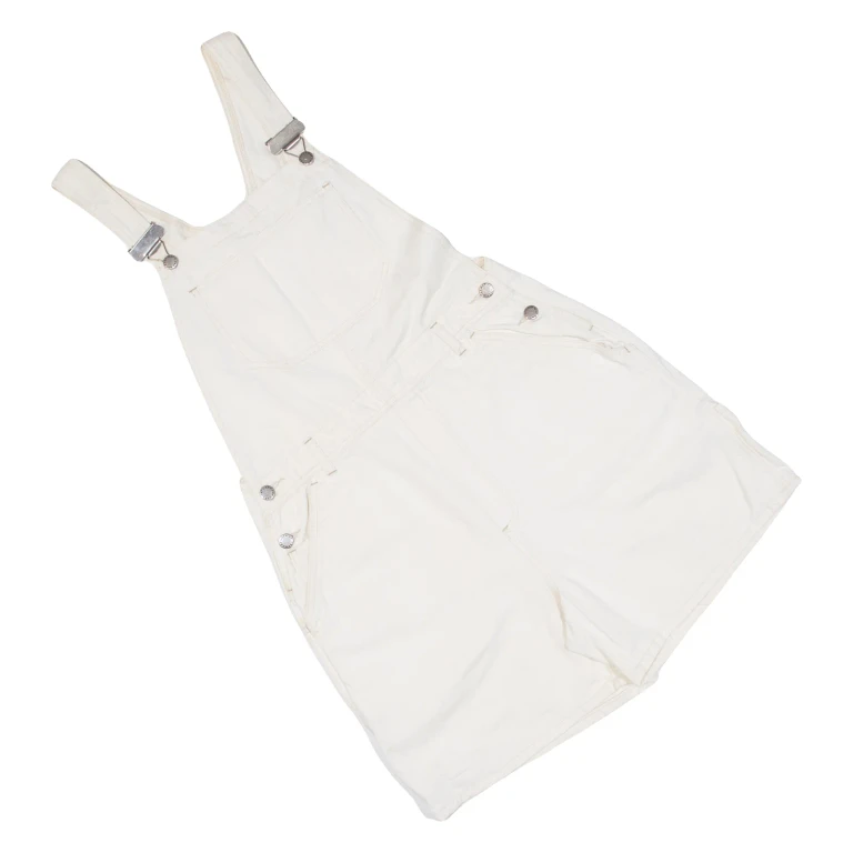 NAF NAF Carpenter Womens Dungarees Cream Relaxed S W31 L4