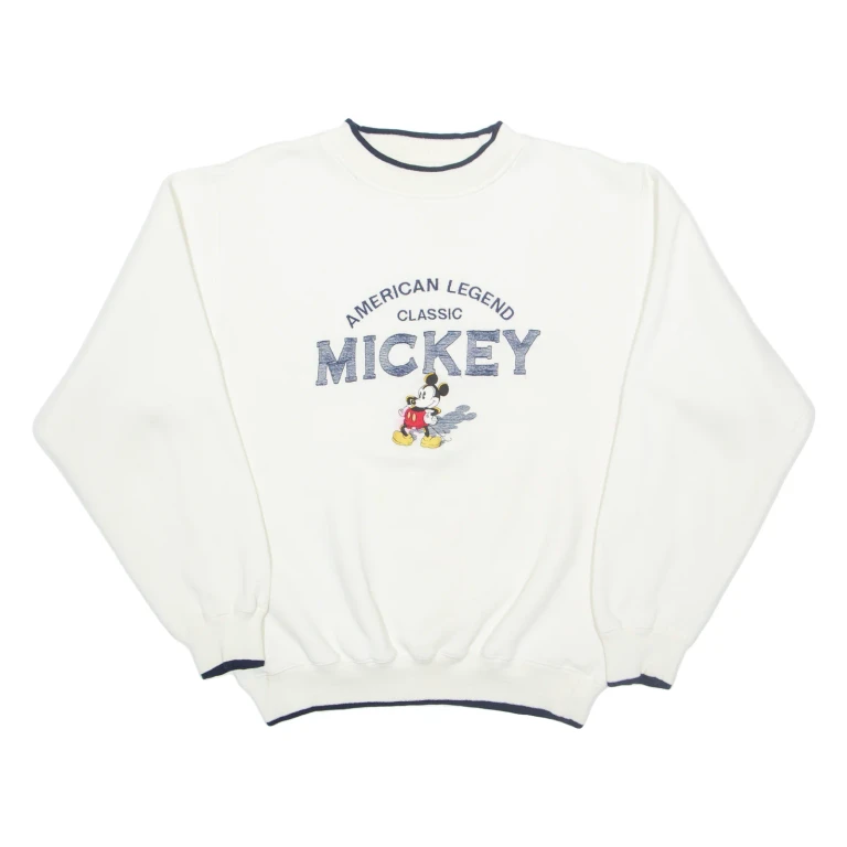 MICKEY & CO Mickey Mouse Womens Sweatshirt Cream L