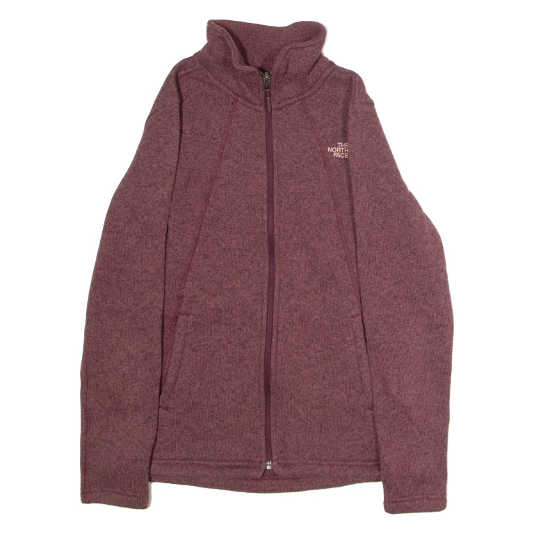 THE NORTH FACE Womens Fleece Jacket Red Knit S