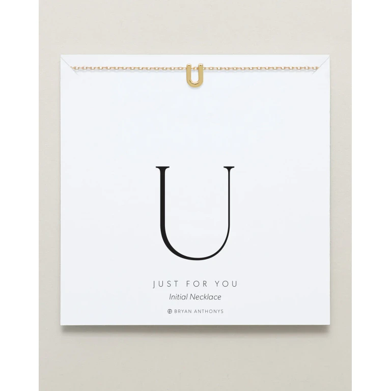 Just For You Initial Necklace - U