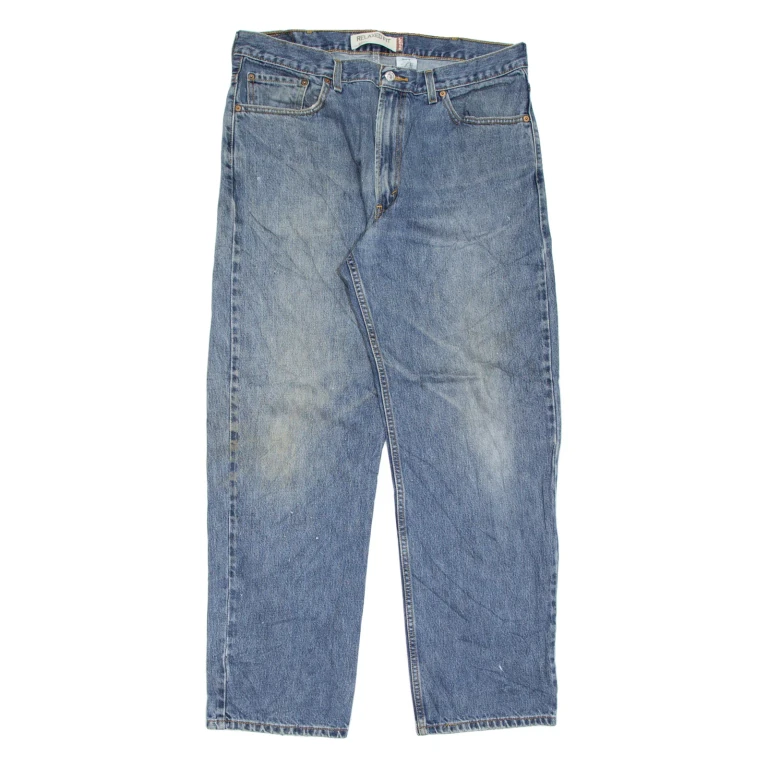LEVI'S 550 Jeans Mens Blue Relaxed Straight Stone Wash W38 L32