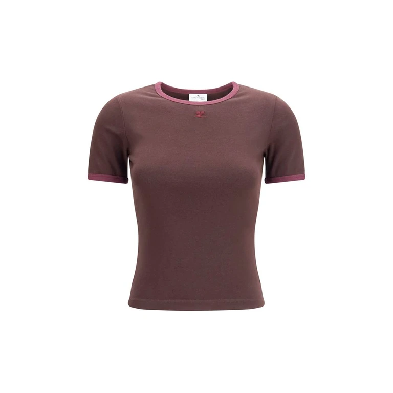 CourrèGes Brown Cotton T-Shirt - Women