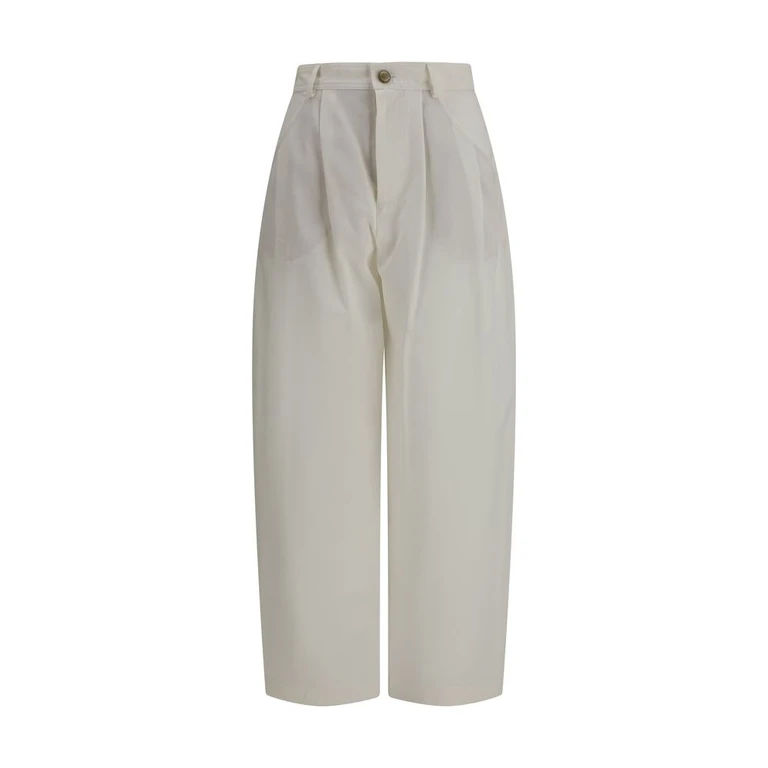 Brunello Cucinelli Beige Silk Casual Pants - Women
