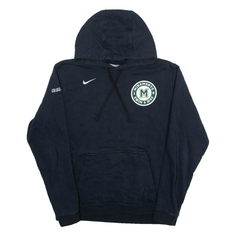 NIKE Miramonte Swim&dive Mens Blue Hoodie USA M