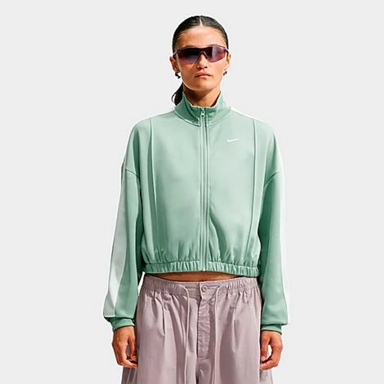 Nike Women's Sportswear Track Jacket in Steam/Barely Green/Sail Size: XS