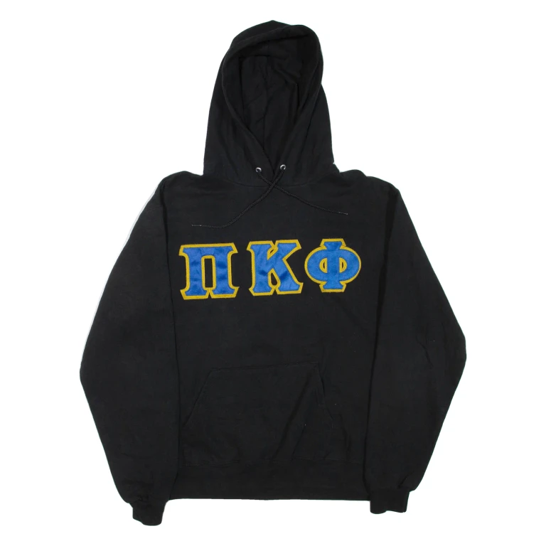CHAMPION Mens Black Hoodie L